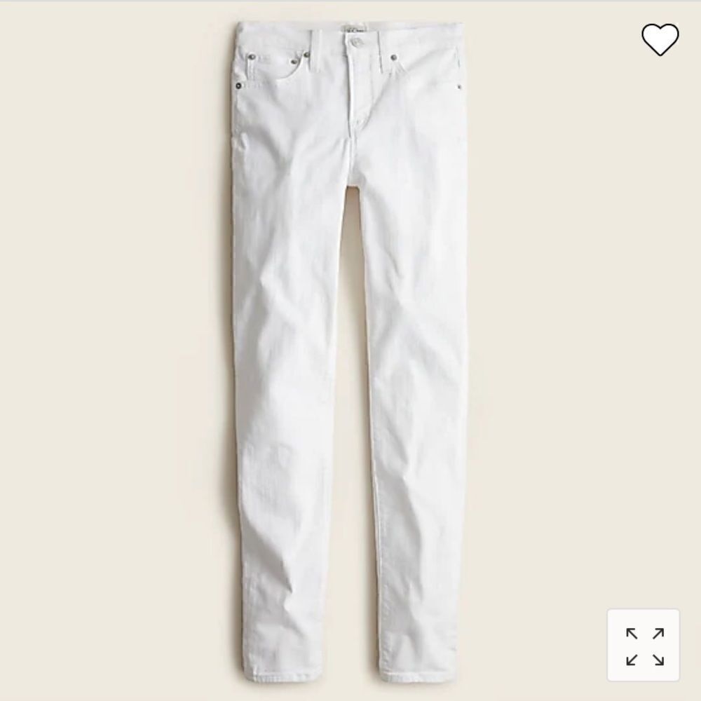 J. Crew Petite 9" high-rise toothpick jean in white Item E2268* - Picture 1 of 8